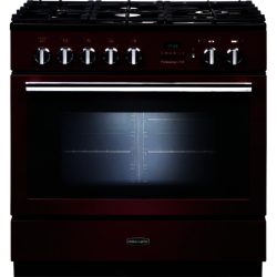 Rangemaster Professional+ FXP 90cm 92760 Dual Fuel Range Cooker in Cranberry with FSD Hob